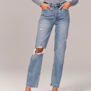 Abercrombie High Rise Dad Jean size 25
